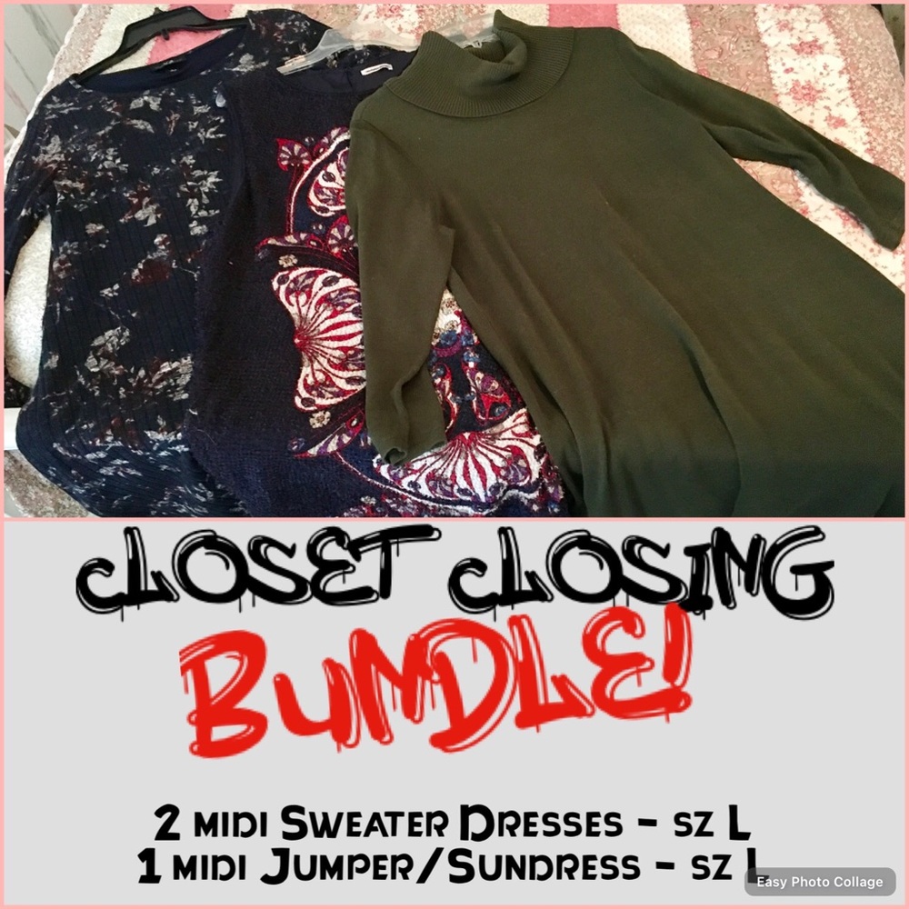 CLOSET CLOSING BUNDLE‼️ 3 MIDI Dresses